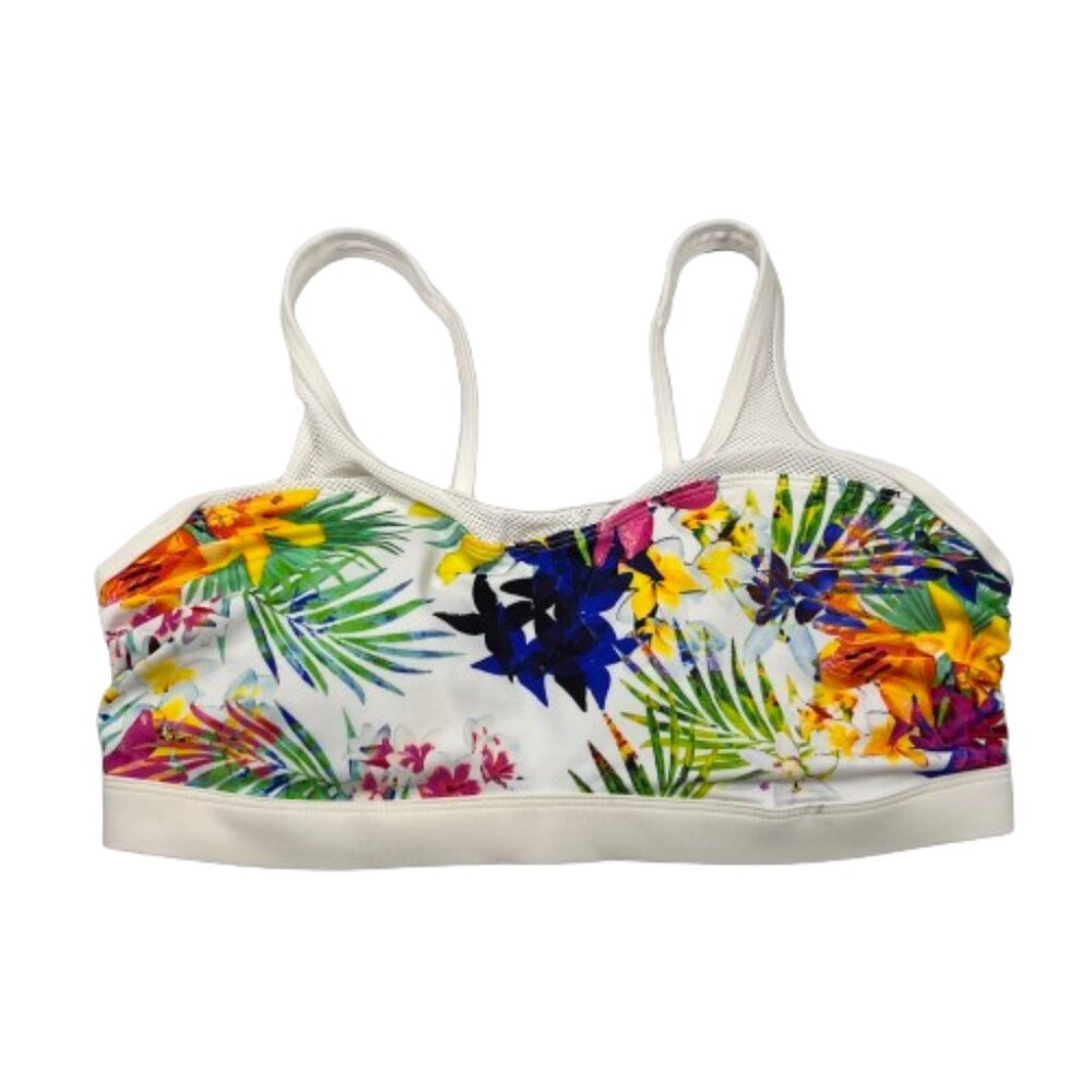 Athleta Womens‎ Swim Bikini Top Size 36 B/C Floral Tropical Mesh Underwire Beach